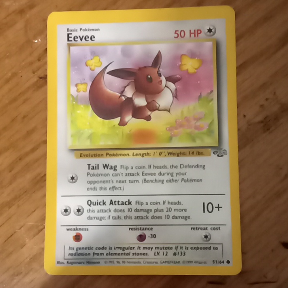 Basic pokemon Eevee 51/64• card